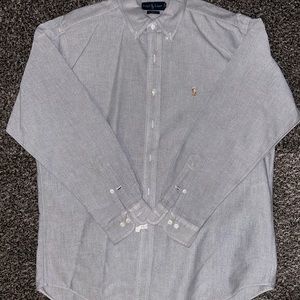 Ralph Lauren-Polo (authentic) / Gray /dress shirt/size: neck (16 1/2) arm 34-35